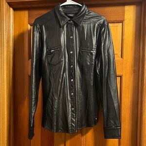 Harley-Davidson Black Snap-Front Shirt Jacket
